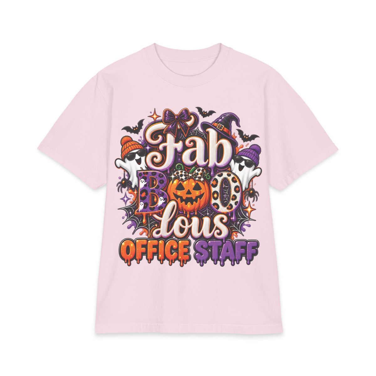 Fabulous Office Staff Halloween T-Shirt | Pumpkin Bat Spooky Typography