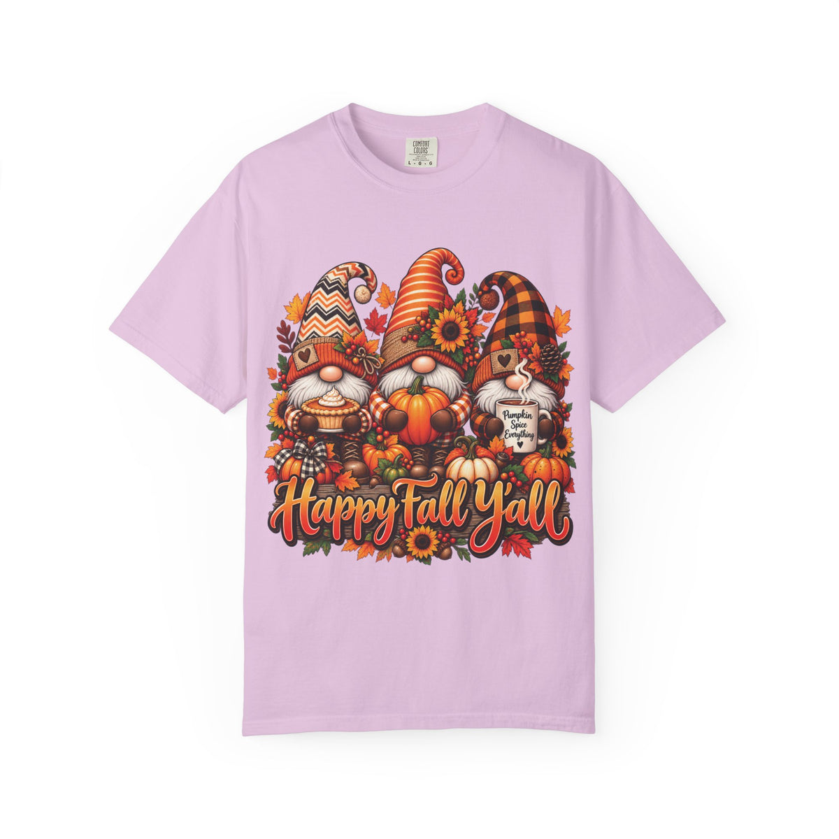 Happy Fall Y'all Gnomes T-Shirt | Autumn Pumpkin Sunflower Tee