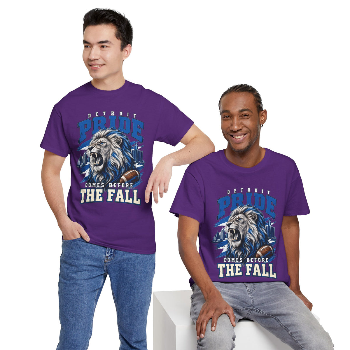Detroit Pride Comes Before the Fall Lion Graphic T-Shirt