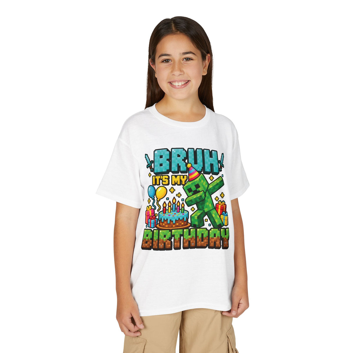 Bruh It’s My Birthday Minecraft Youth T-Shirt