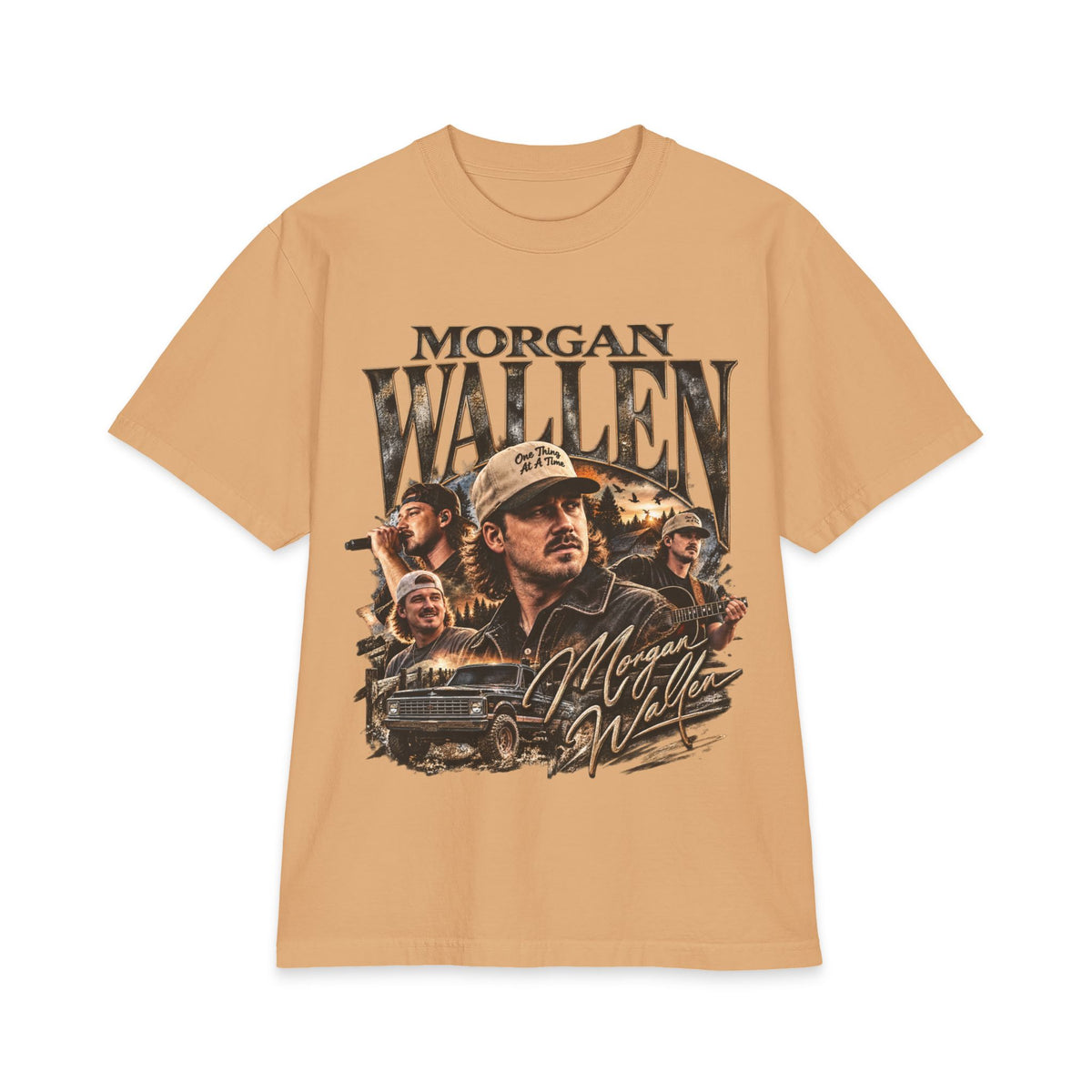 M Wallen portrait T-Shirt | Country Music tee, MV logo back
