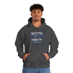 Detroit Grit graphic Hoodie | Motor City skyline, industrial vintage design