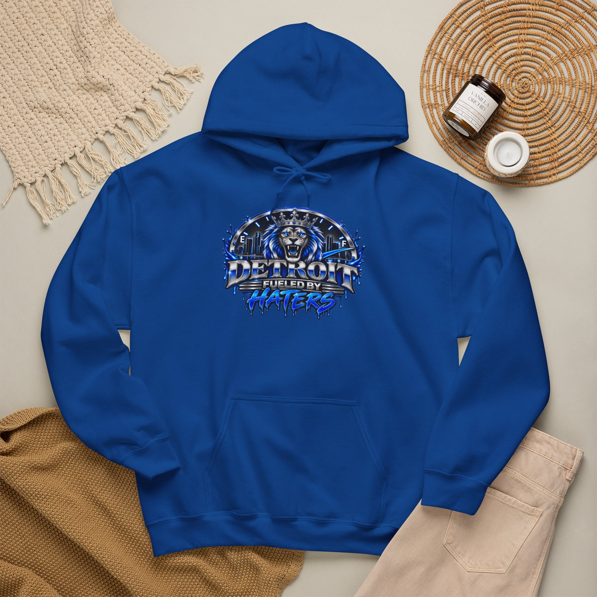 Detroit Graffiti Lion Hoodie | Detroit Drip Streetwear Sweatshirt