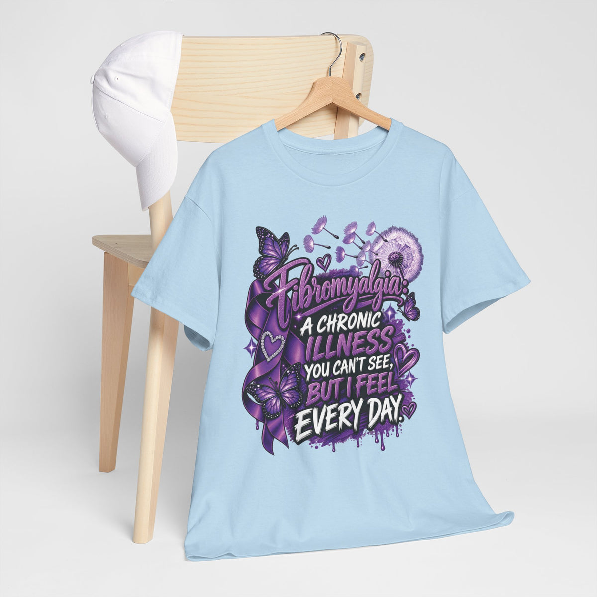 Fibromyalgia Awareness ribbon shirt | T-Shirt, Chronic Illness Support, Purple Awareness