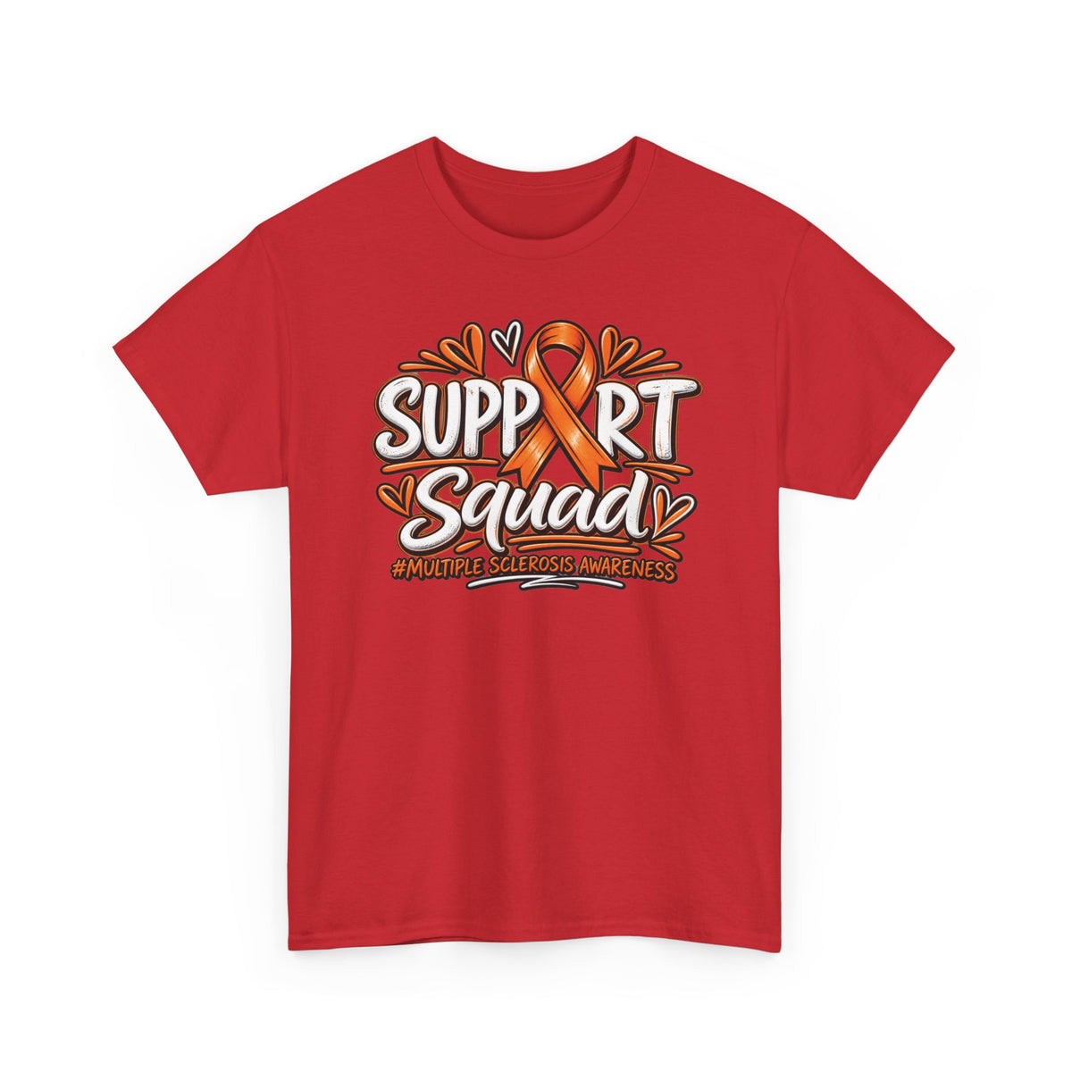 Multiple Sclerosis Squad Tee | Orange Awareness Ribbon, Leukemia Awareness