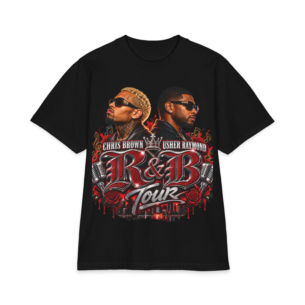 R&B Tour Graphic Tee | Retro Concert Portraits, Music Tour Shirt