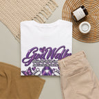 God Walks purple ribbon awareness T-Shirt | I'll Never Walk Alone design