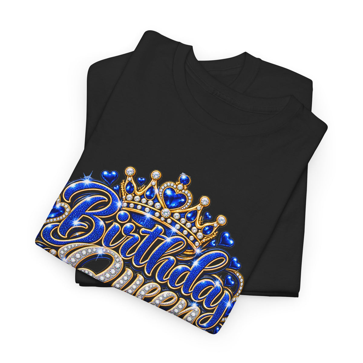 Birthday Blue Queen Crown Graphic Tee