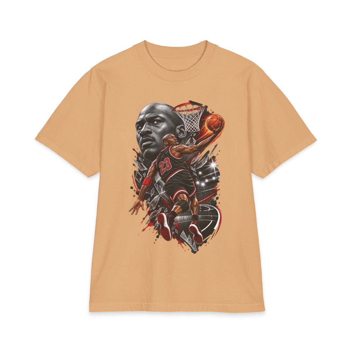 Basketball Dunk Illustration T-Shirt | Athletic Player Graphic Tee