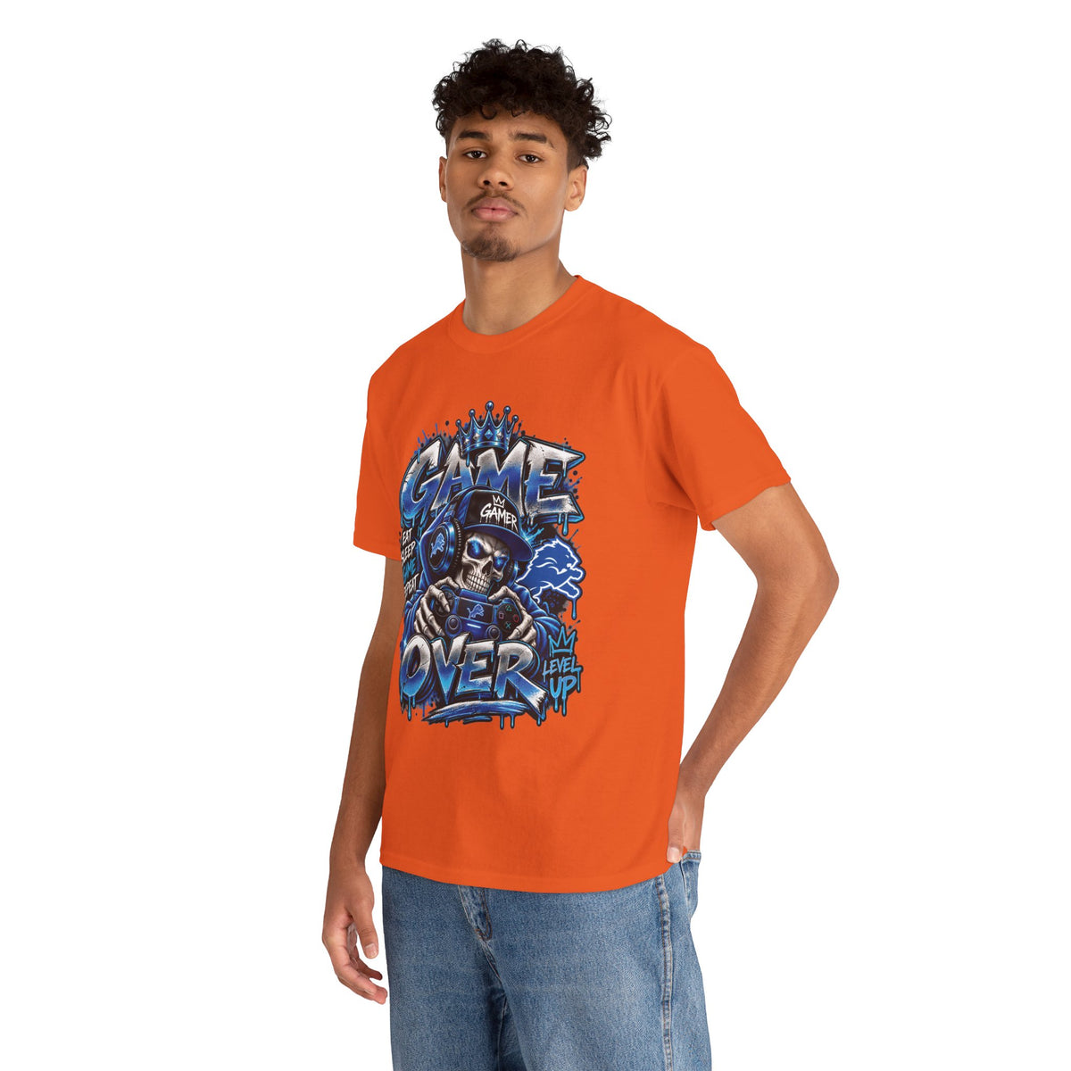 Game Over Skull Gamer Tee | Video Game Controller Graphic Shirt