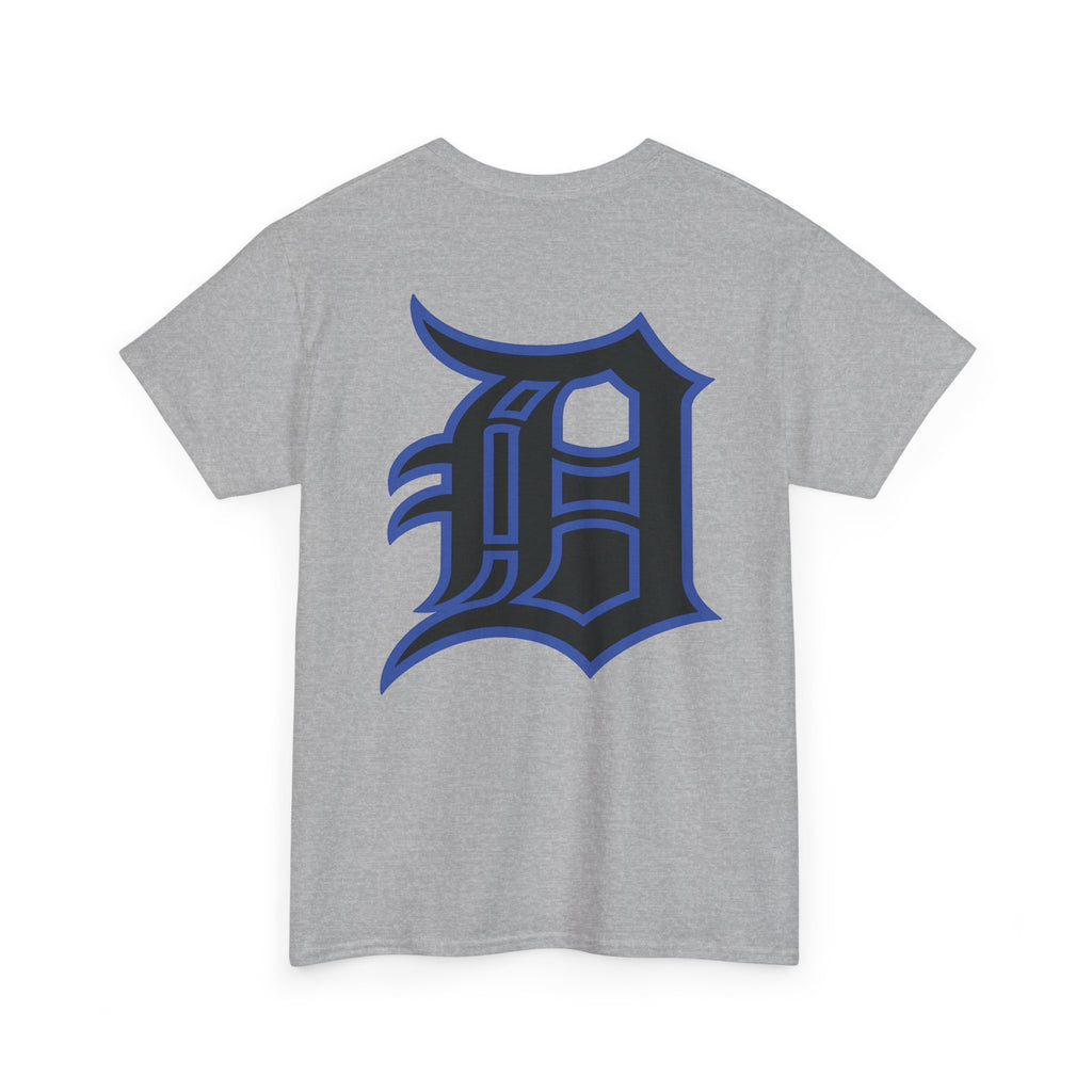 Detroit Basketball Lion Graphic Tee | Motor City D Old English Logo