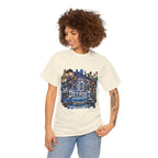 Detroit Legends collage T-Shirt | Motor City skyline, classic cars, musicians