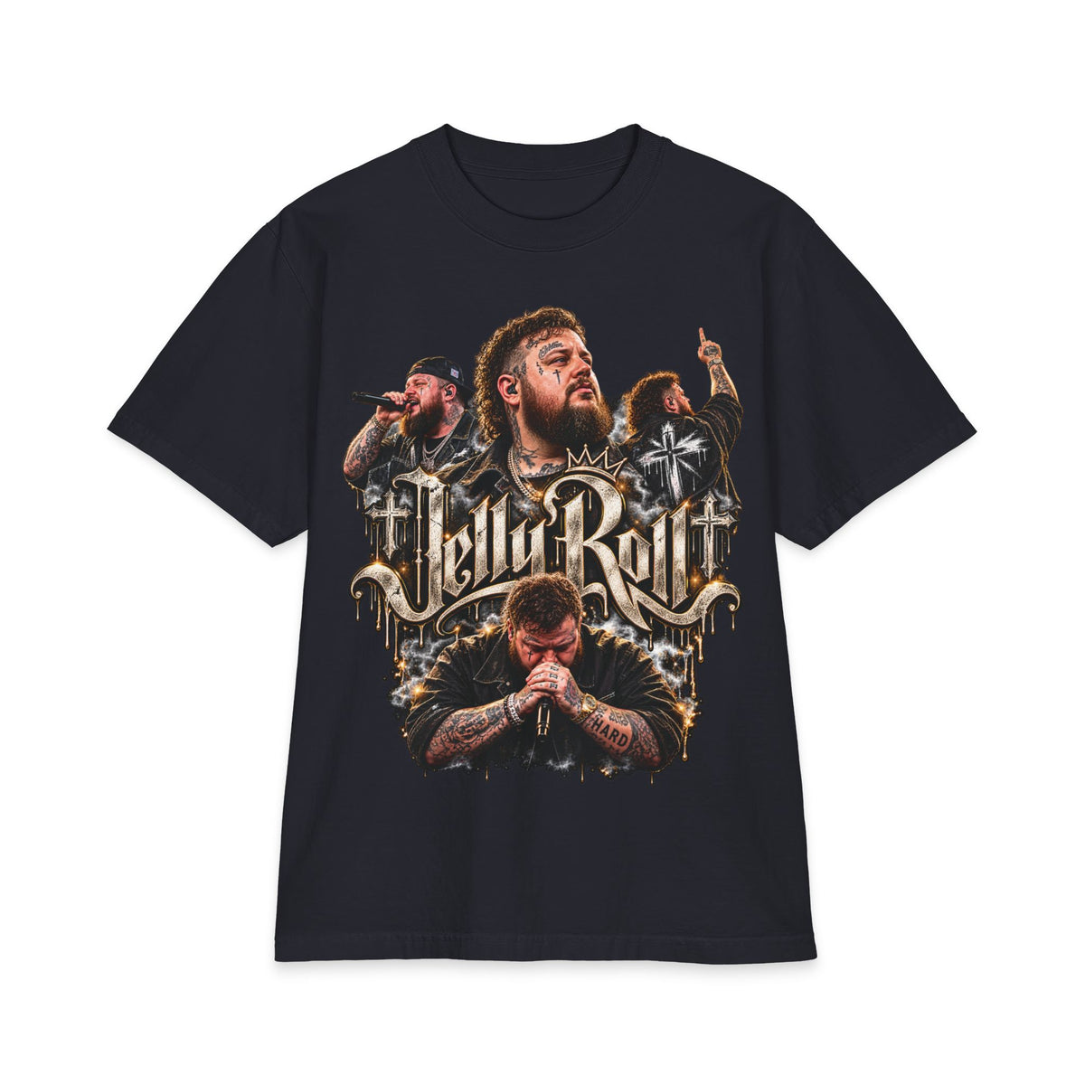 Roll Jelly band portrait T-Shirt | rock country tour tee