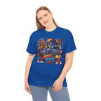 Retro 80s Baby Graphic Tee | Neon Cityscape, Vintage Arcade Characters