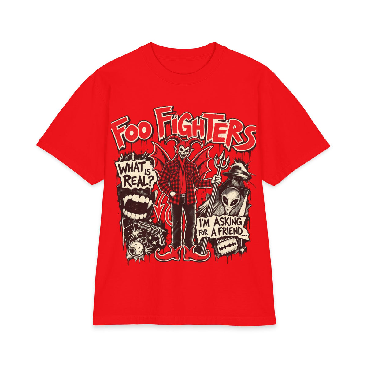 Foo Fighters band logo tee | Rock skull graphic T-Shirt