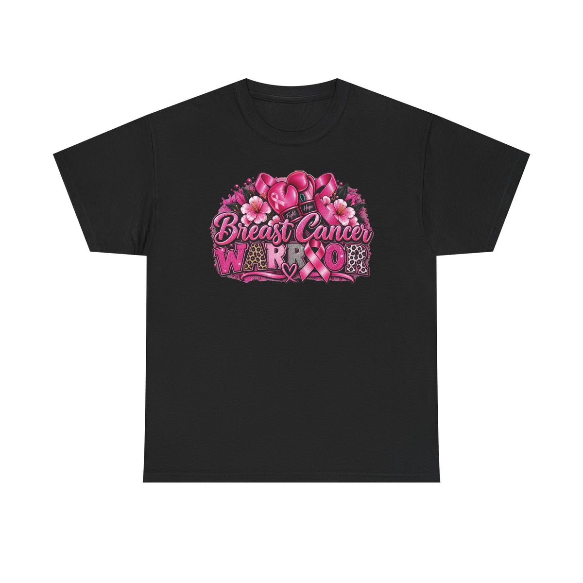 Breast Cancer Ribbon Floral Tee | Awareness Pink Ribbon Shirt
