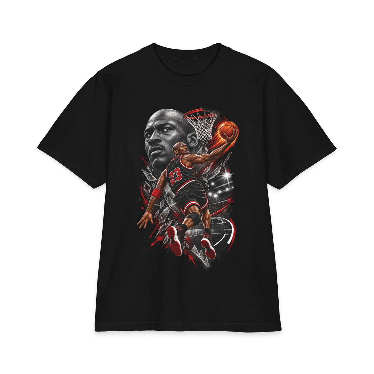 Basketball Dunk Illustration T-Shirt | Athletic Player Graphic Tee
