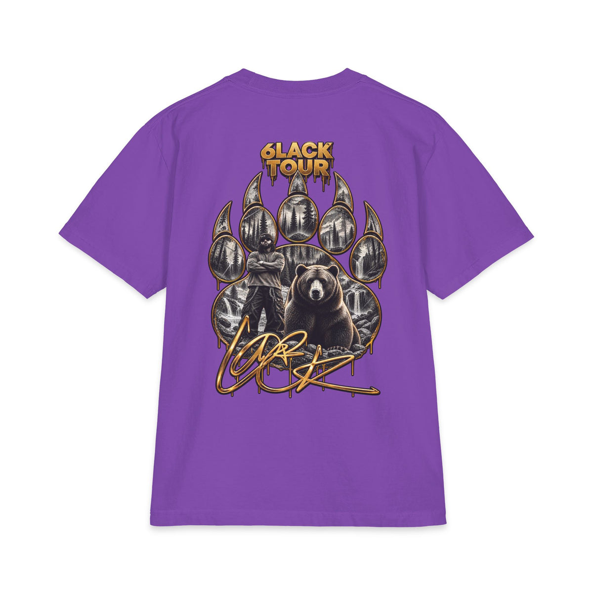 10 Years of 6lack Tour T-Shirt | 6lack Tour Bear Paw Graphic