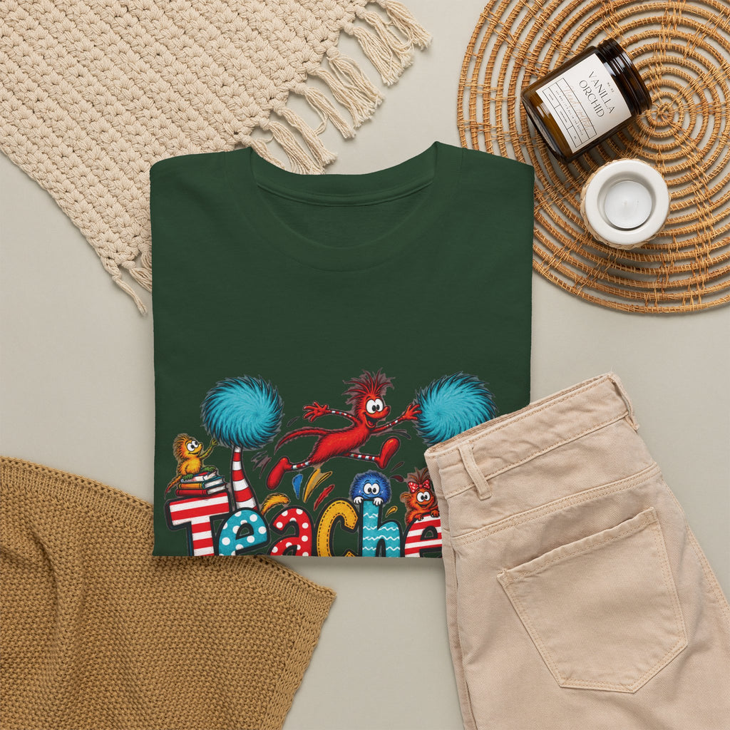 Teacher of Little Things T-Shirt | Colorful Dr. Seuss Style Kids Classroom Tee