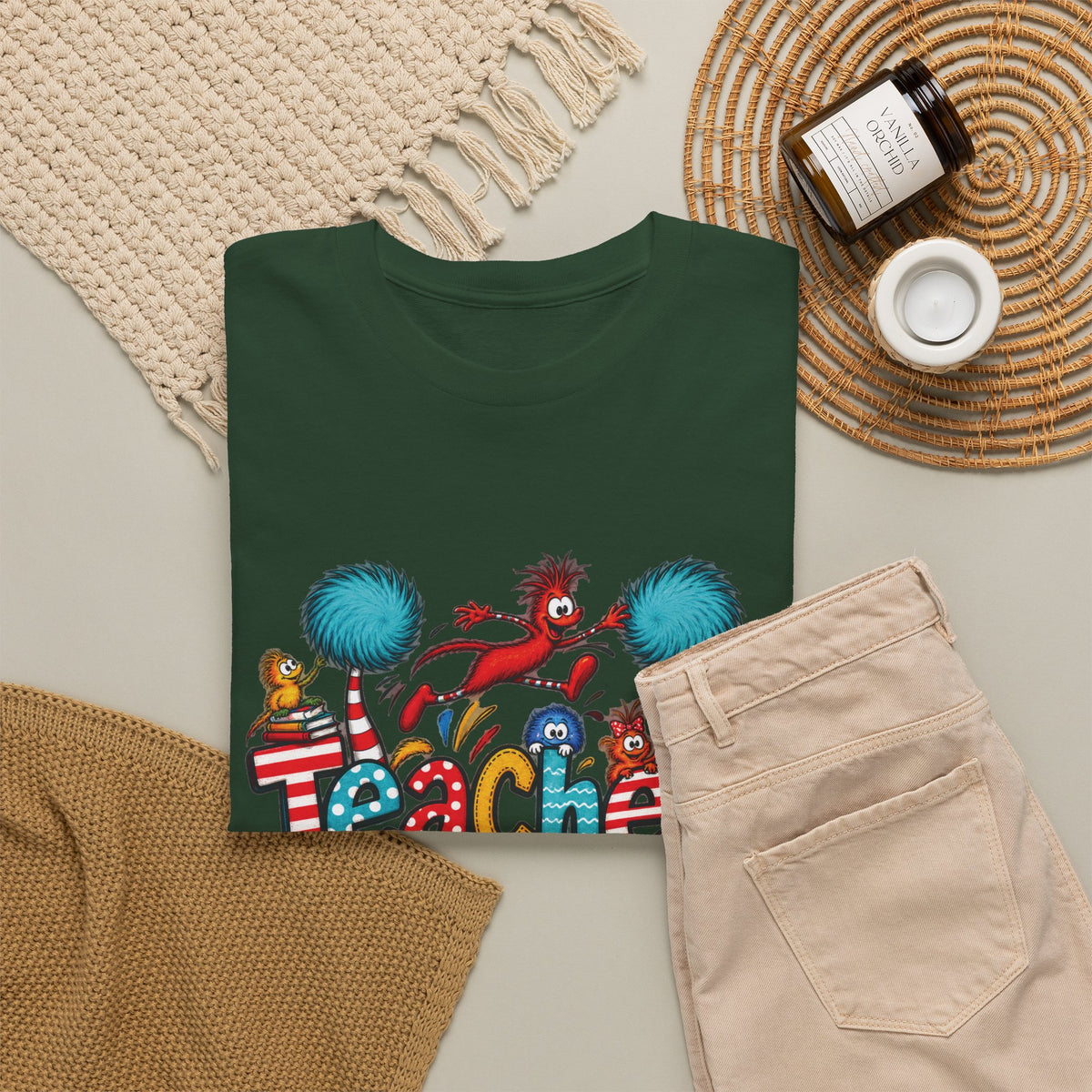 Teacher of Little Things T-Shirt | Colorful Dr. Seuss Style Kids Classroom Tee