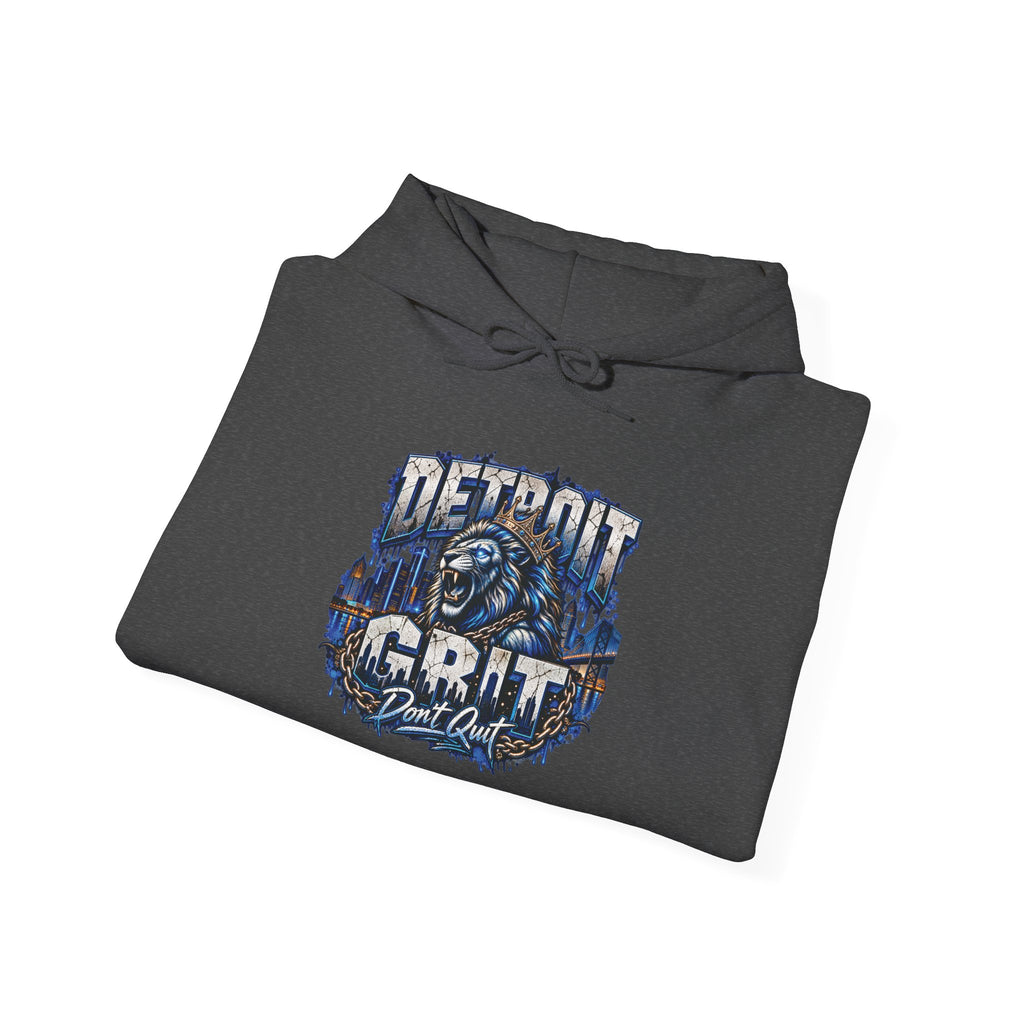 Detroit Grit graphic Hoodie | Motor City skyline, industrial vintage design