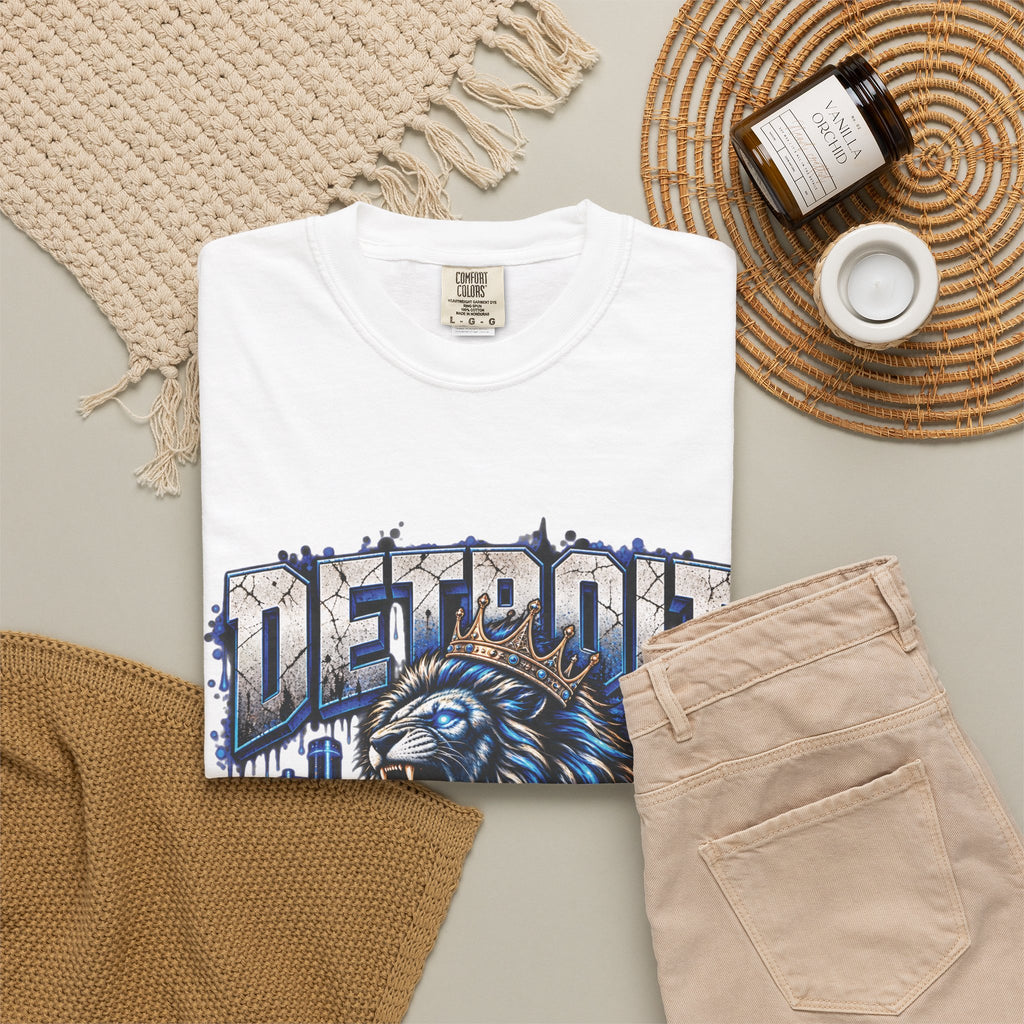 Detroit Grit Lion Don't Quit T-shirt | City Skyline Graphic