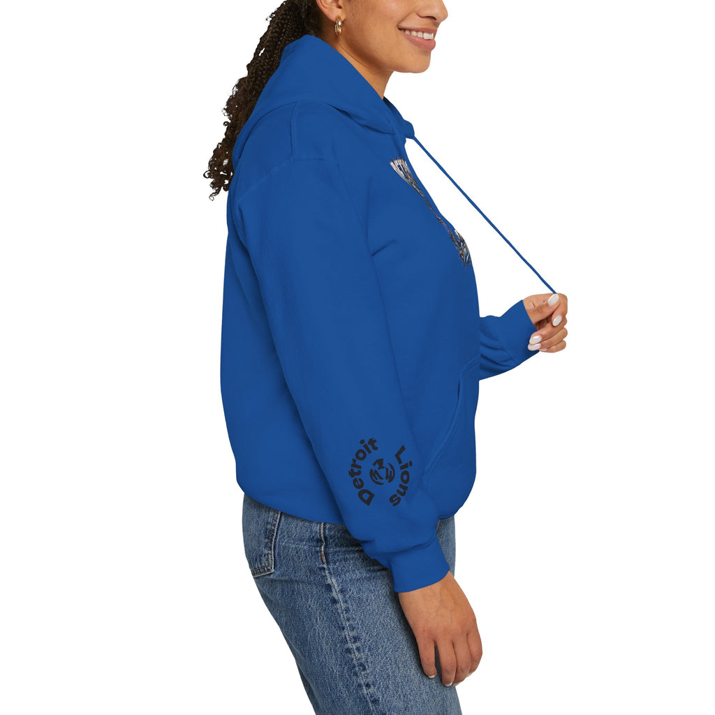 Detroit Grit graphic Hoodie | Motor City skyline, industrial vintage design