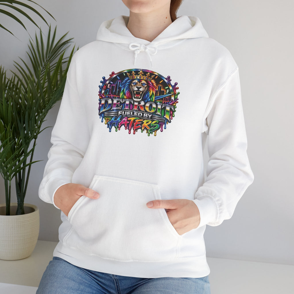 Detroit Graffiti Lion Hoodie | Colorful Street Art Pullover