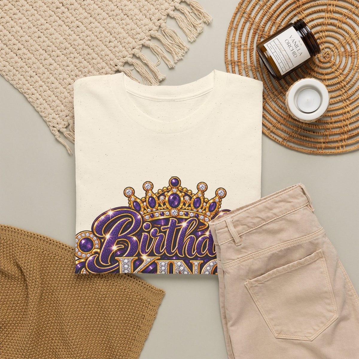 Birthday King Crown Graphic T-Shirt