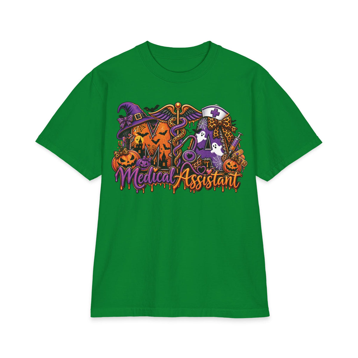 Halloween Medical Assistant T-Shirt | Witch Pumpkin Caduceus Nursing Tee