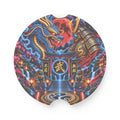 Chinese Dragons Shrine Car Coaster | Soapstone Decorative Coaster