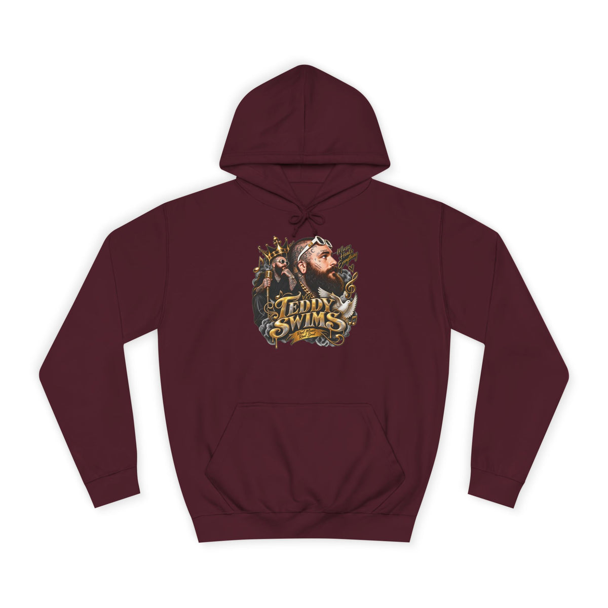 Teddy Swims Portrait Hoodie | Retro Floral Music Artist Logo