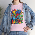 Different Is Beautiful Autism Puzzle Heart T-Shirt | Neurodiversity Awareness Tee