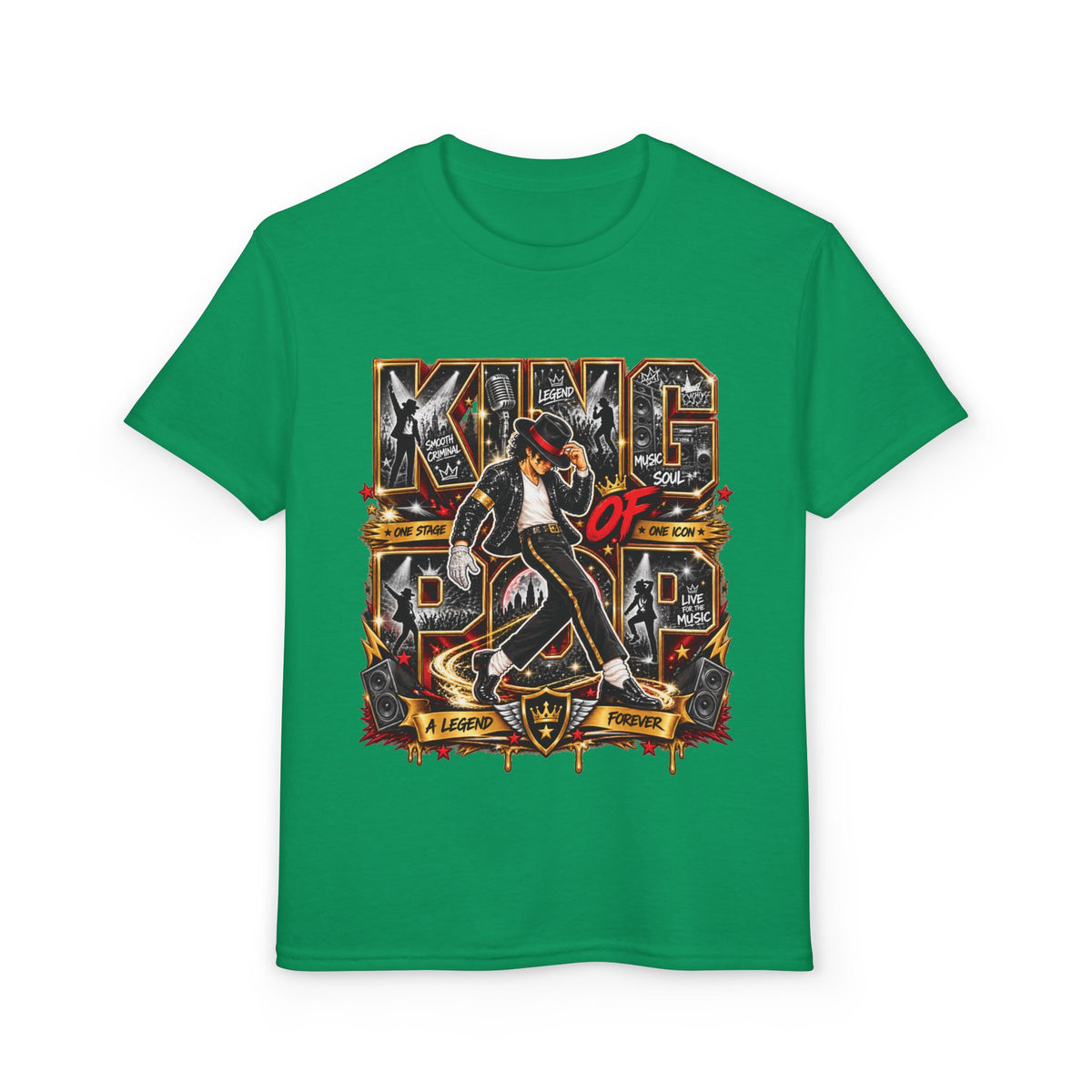 King of Pop Michael Jackson design Youth T-Shirt | Retro Music Dance Tee