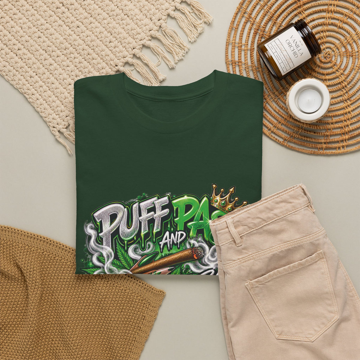 Puff and Pass Stay Lifted T-Shirt | Cannabis Leaf Graphic Tee