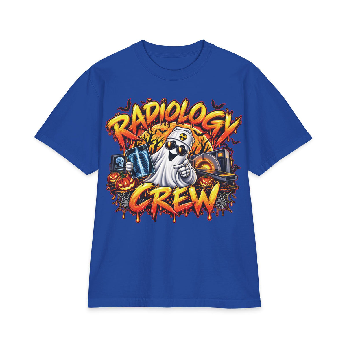 Medical Radiology Crew Ghost Graphic Tee | Halloween X-ray Theme