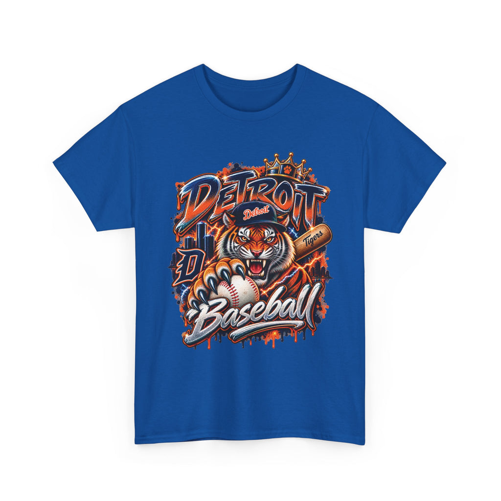 Detroit Tigers Tiger Baseball Tee | Vintage Mascot Detroit Baseball Shirt