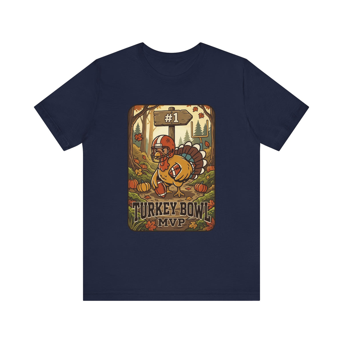 Turkey Bowl MVP T-Shirt | Thanksgiving Football Turkey Design