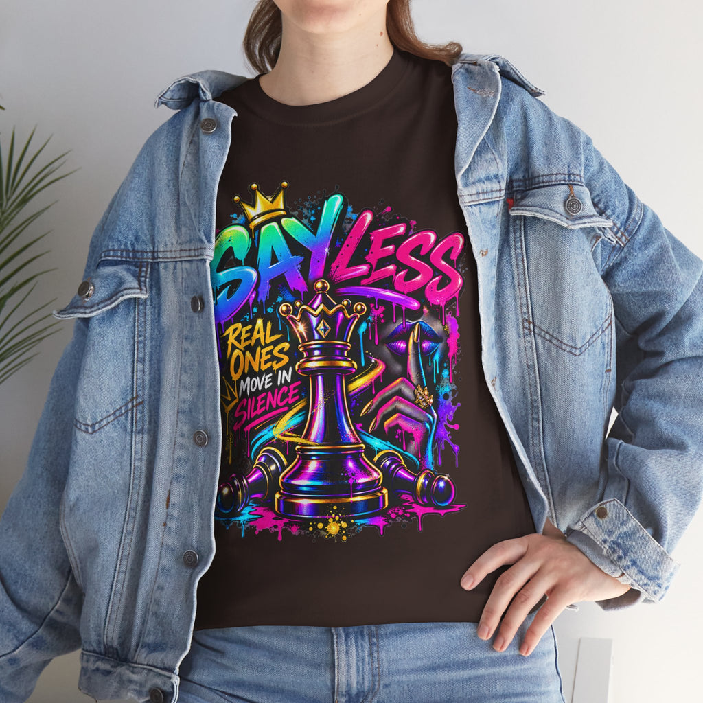 Say Less Chess King Tee | Graffiti Chess Piece Streetwear