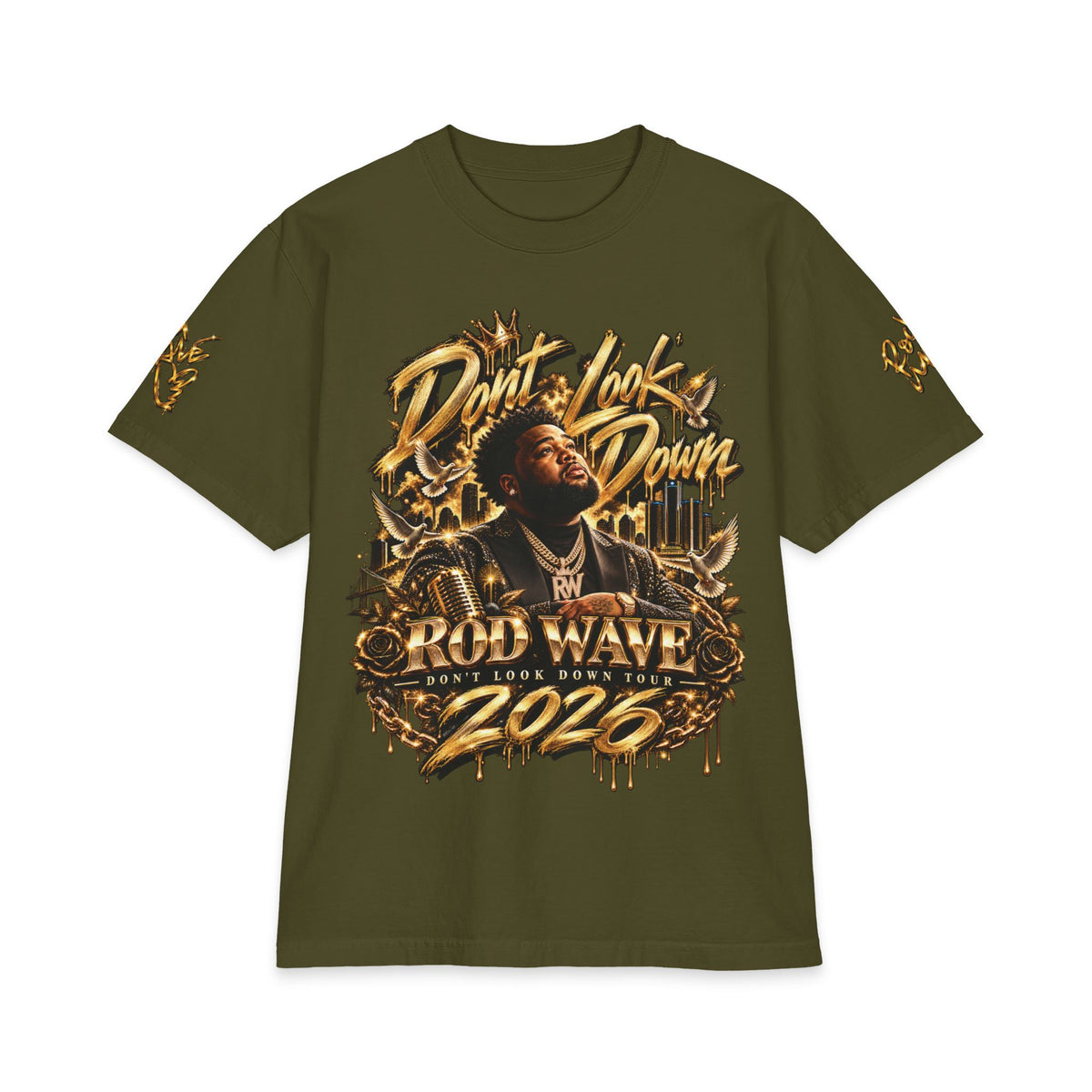 Don't Look Down Rod Wave 2026 T-Shirt | Rap Artist Graphic Tee, Tour Style