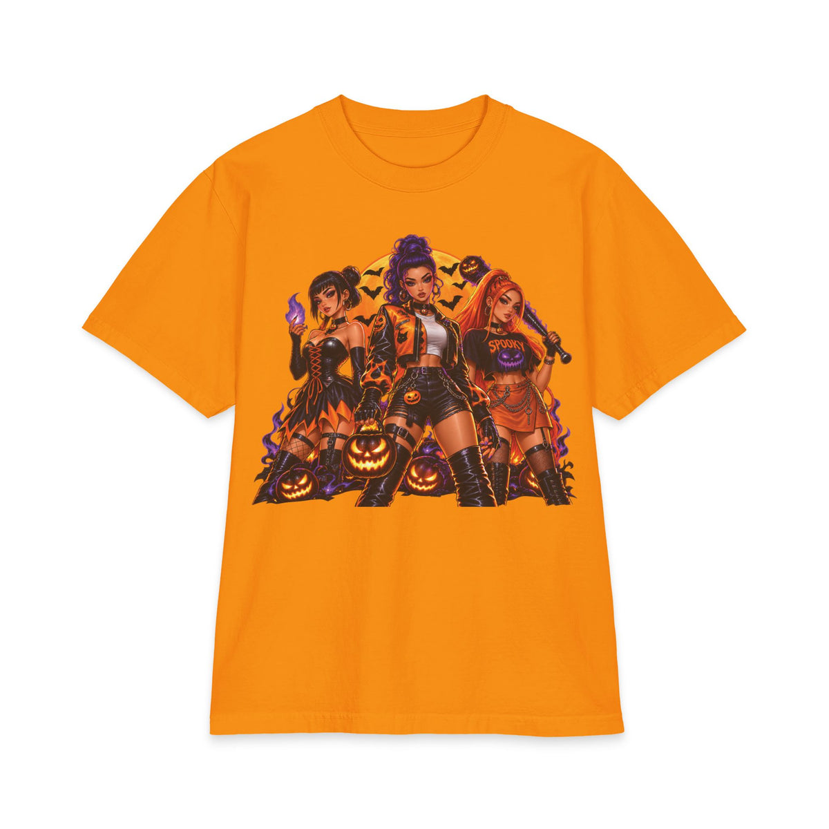 Halloween Witch Squad T-Shirt | Spooky Pumpkin Girls Graphic Tee