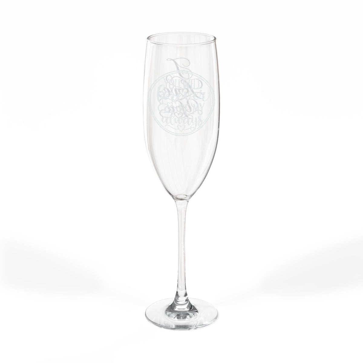 Engraved Champagne Flute, 8oz | Personalized Engraving Option