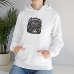 Raised On hip hop Hoodie | Vintage Guitar Skull Band Design