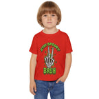 Stay Spooky Bruh toddler t-shirt | Skeleton hand graphic, Halloween kids top