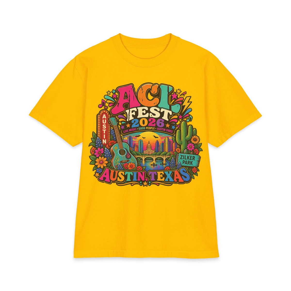 ACL Fest 2026 Austin Texas T-Shirt | Music Festival Lineup Tee