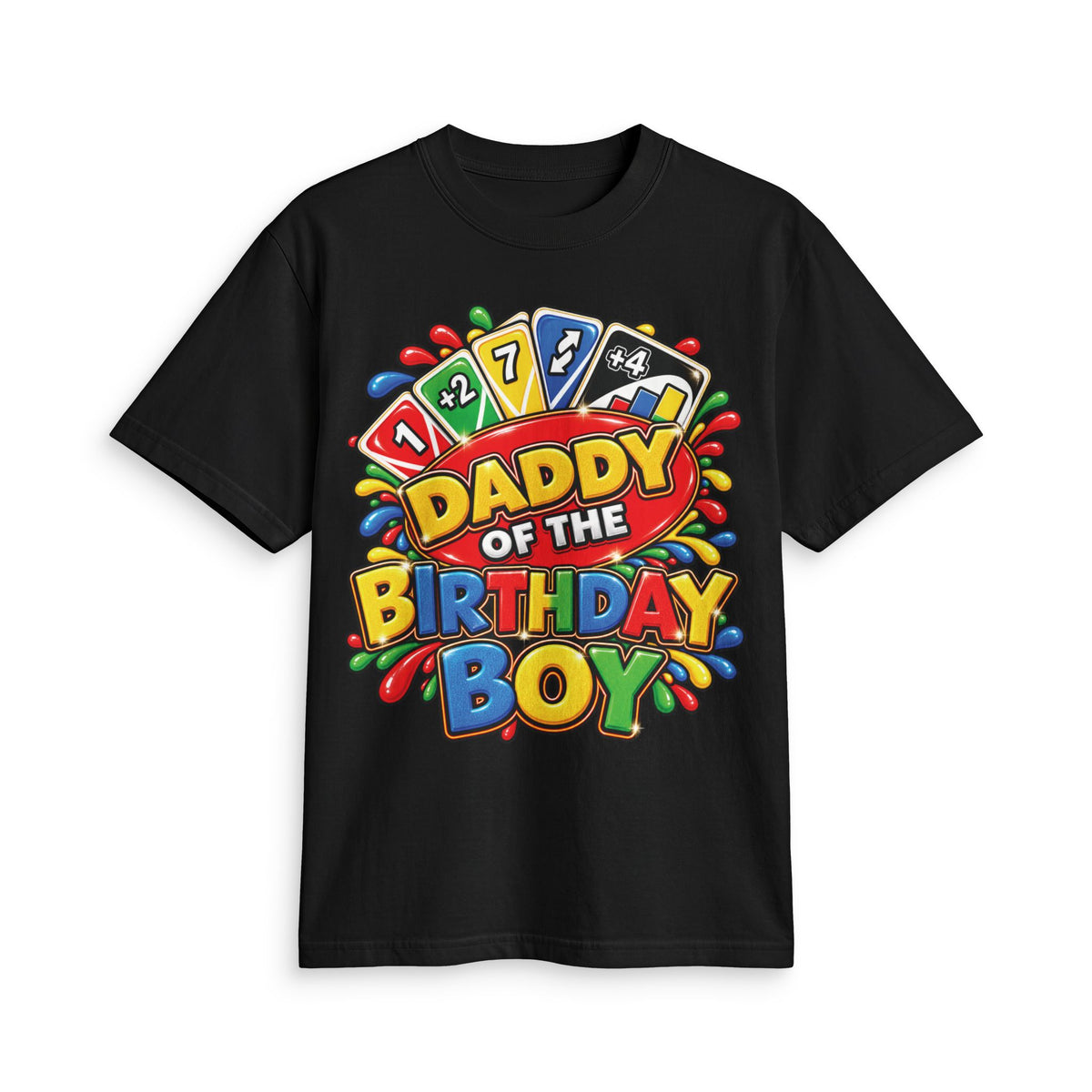 Daddy of the Birthday Boy T Shirt | Colorful Card Game Party Tee
