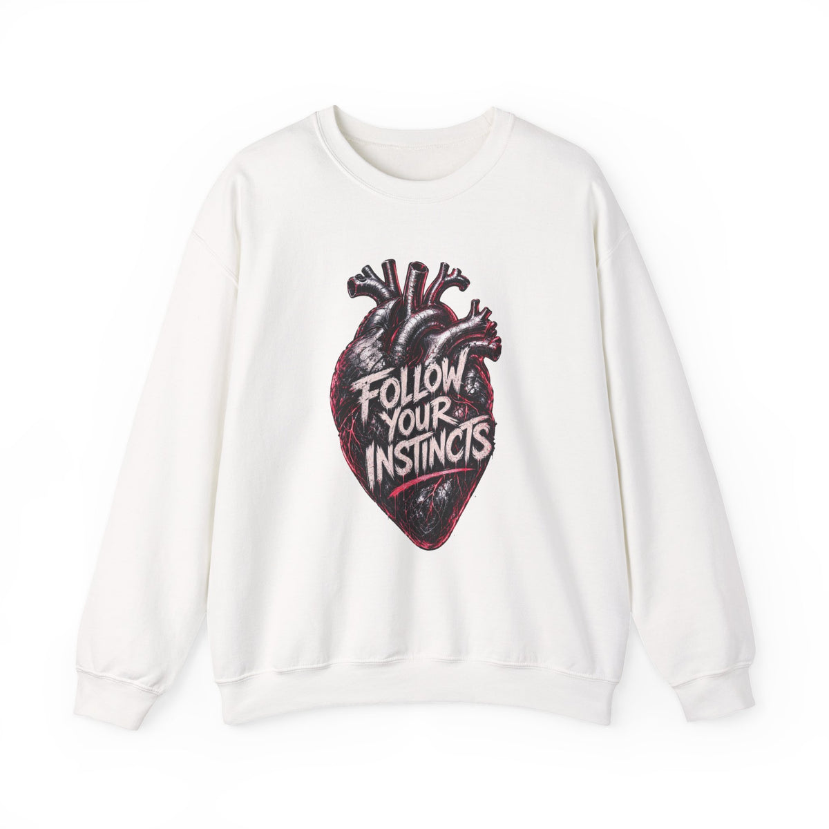 Anatomical Heart 'Follow Your Instincts' Sweatshirt | Hand-Drawn Graphic