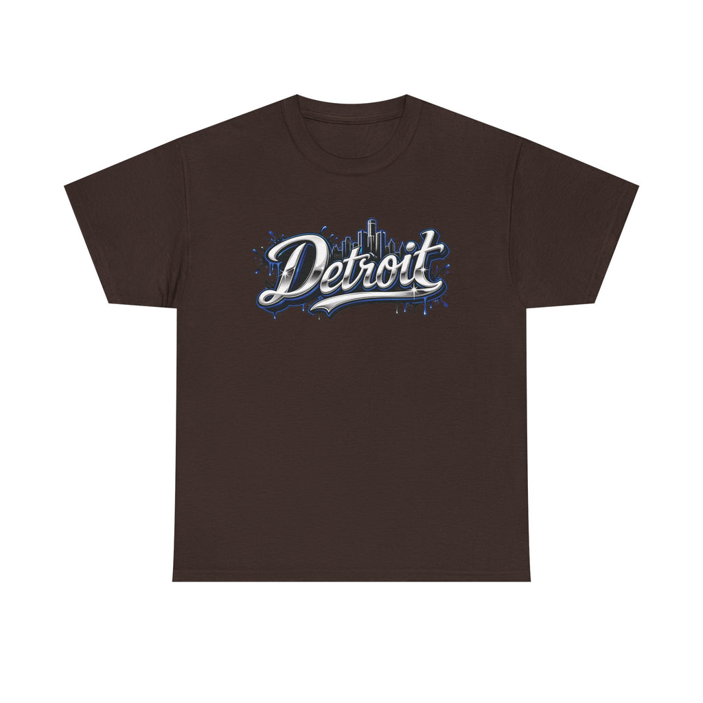 Detroit Script Tee | 313 Drip Skyline T-Shirt