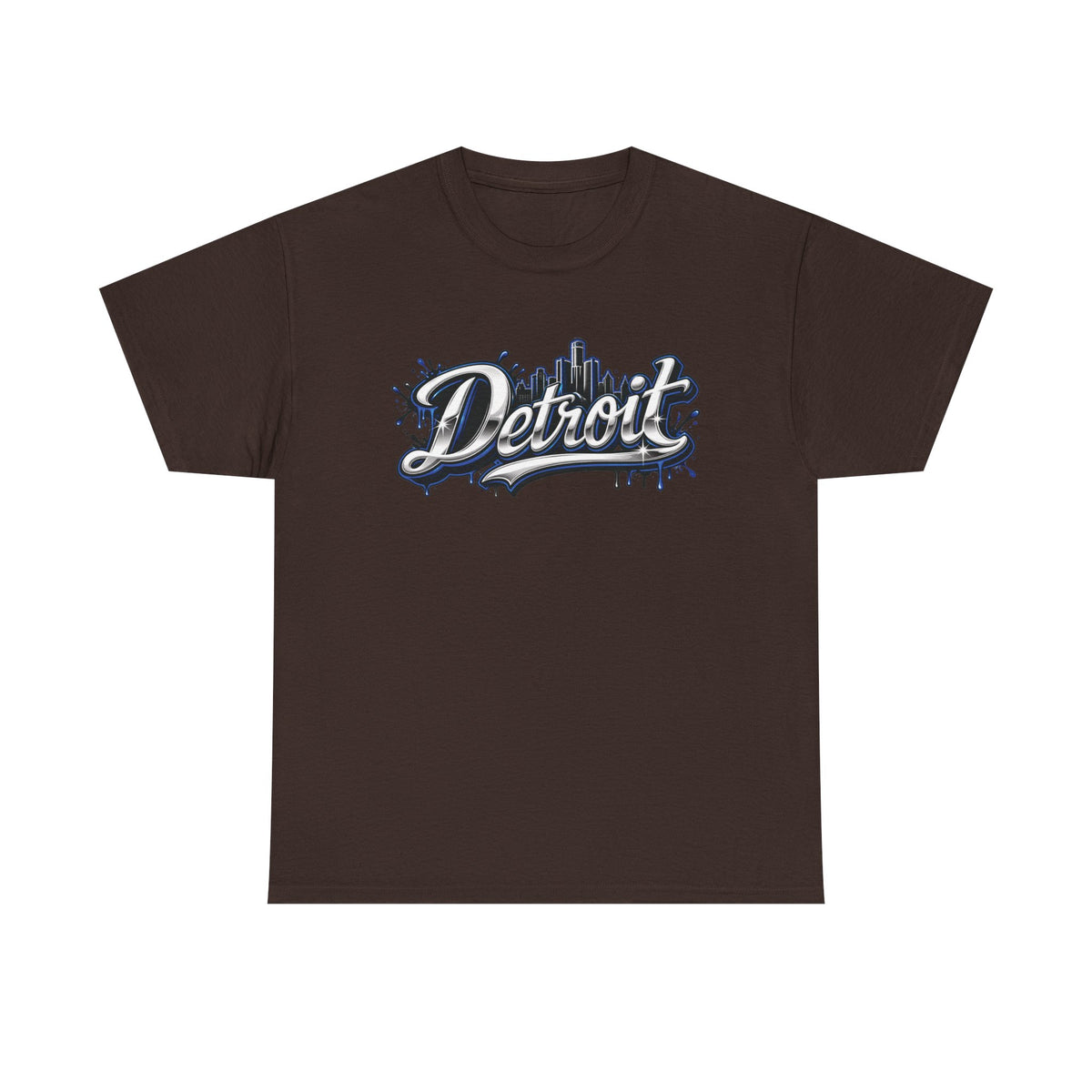 Detroit Script Tee | 313 Drip Skyline T-Shirt