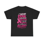 I Wear Pink For Myself T-Shirt | Breast Cancer Awareness Ribbon Tee